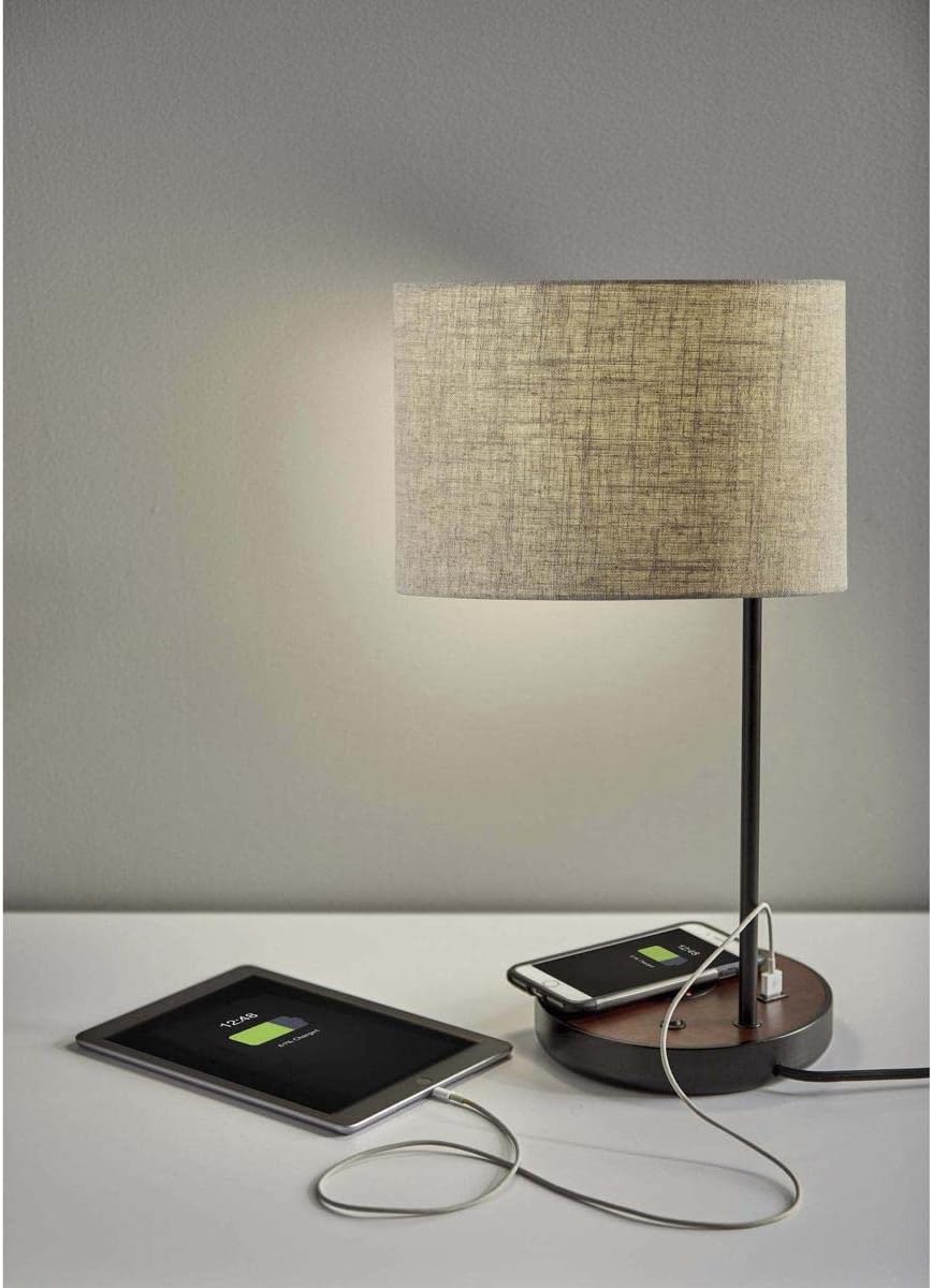 Adesso Oliver Wireless Charging Table Lamp