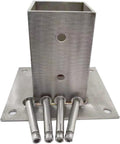 Cement Post Base Pergola Kit 2x2 3x3 4x4 5x5 6x6 8x8 Inches, Fence Gate Post Anchor Base Support Holder/Heavy Duty Square Column Base Brackets with Screws & Fittings, Sturdy(200x200 mm/7.9x7