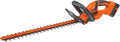 BLACK+DECKER 40V MAX Hedge Trimmer, 22' Blade Length, Powerful Motor with Reduced Vibrations, Sharp Blades for 3/4' Thick Cuts, Battery and Charger Included (LHT2240C)
