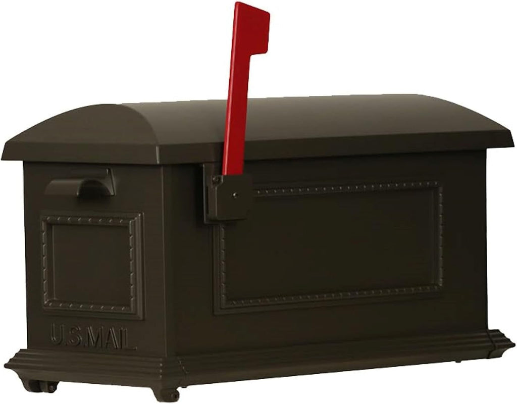 Special Lite Traditional Curbside Mailbox - Mocha Aluminum Mailbox for Post Mount - SCT-1010-MOC