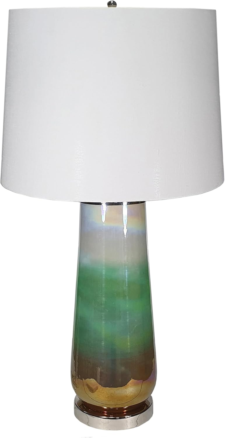 Montary 30' Artistic Aesthetics Bedside Table Lamp, Oil Painting Style Blending Glass Table Lamp for Bedroom Living Room Office College Bookcase Console Decor