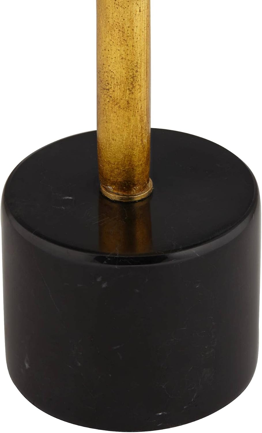 Possini Euro Design Athena Mid Century Modern Buffet Table Lamp 35 1/2' Tall Skinny Sculptural Gold Leaf Metal Abstract Black Drum Shade Decor Bedroom Living Nightstand Bedside Office Kids Room