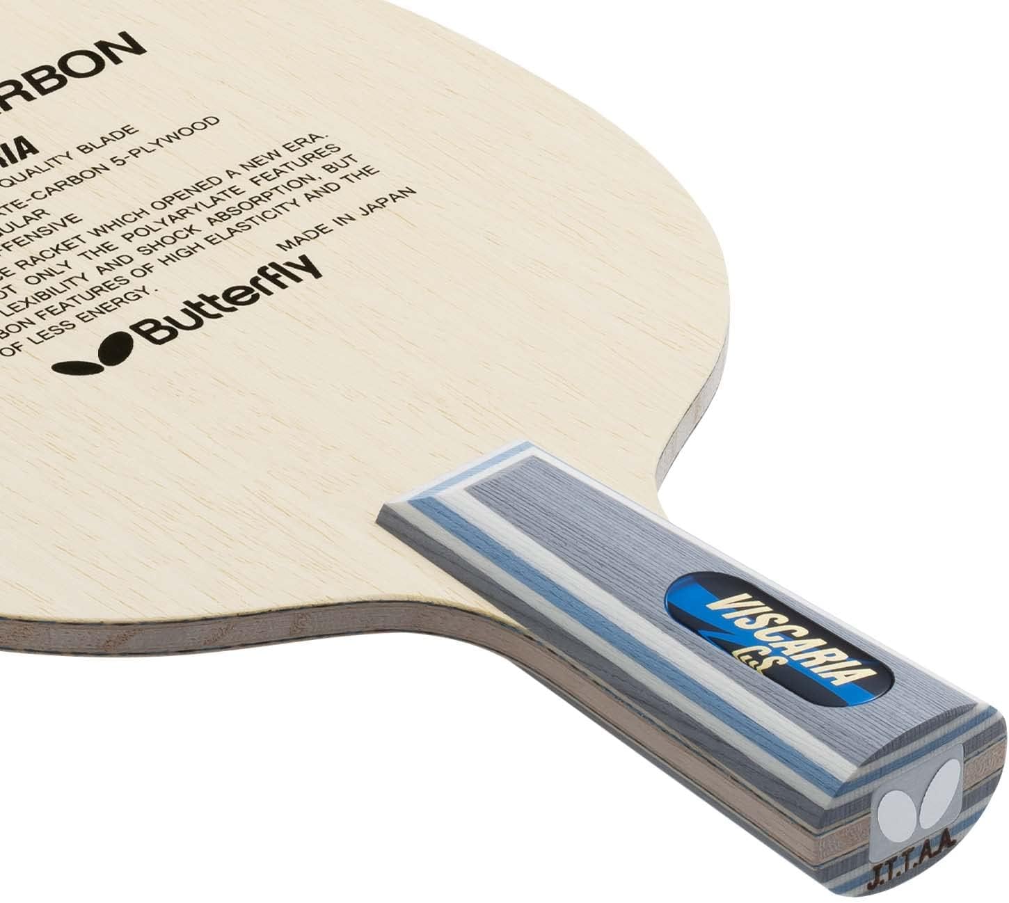 Butterfly Viscaria Table Tennis Blade ALC Blade - Professional Table Tennis Blade - Traditional or Reverse Backhand Chinese Penhold Handle Style - Made in Japan