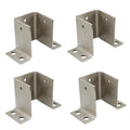 1x1 2x2 4x4 6x6 8x8 U-Channel Surface Mount Post Base, Post Anchor for Concrete/Wooden Floors/Brick Floors/Marble Floors, Mailbox/Pergola Column Support Bracket, 4pcs(4.8x4.8x3.15in)