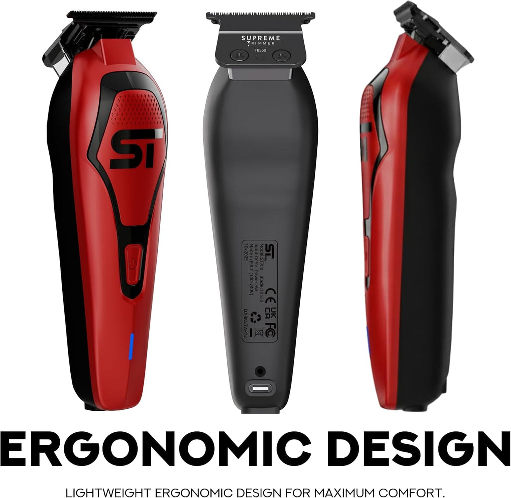 Supreme Trimmer Darkstar 72 Trimmer ST700 with Magnetic Vector Motor | 180 Min Run Time, 9000 RPM Barber Hair Trimmer | Low Noise, Professional Beard Trimmer DLC Blades