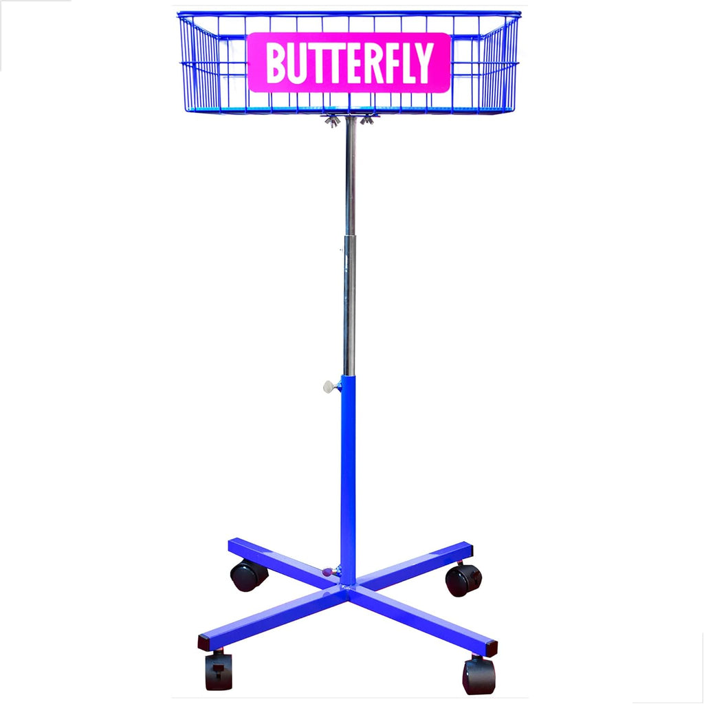 Butterfly Ball Trainer – Table Tennis Ball Holder for Training – Four Wheels Allow the Ball Trainer to Easily Move Around with You – Adjustable Height – Locking Wheels