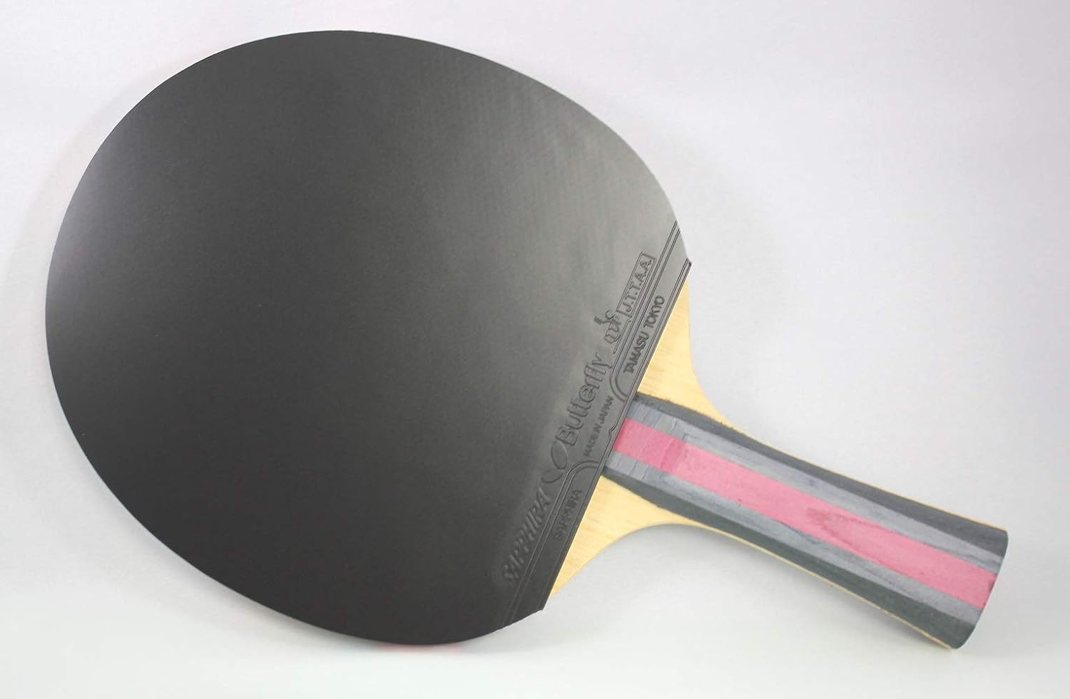 Butterfly Nakama S-7 Table Tennis Racket – Professional ITTF Approved Butterfly Ping Pong Paddle – Sapphira Table Tennis Rubber and Thick Sponge Layer Ping Pong Racket – 2 Ping Pong Balls Included
