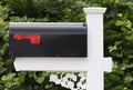 4Ever Products Mckinley Vinyl/PVC Mailbox Post with Black Mailbox, Traditional Style, Post Mount, 78'H x 4'W x 78'D, Black