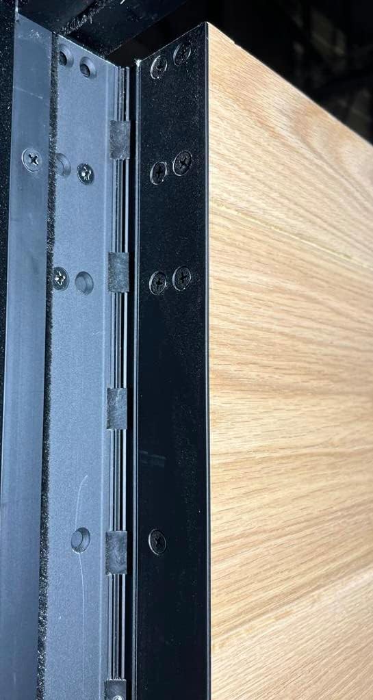 Anodize Aluminum Continuous Hinge - Heavy Duty - Full Mortise - Great for Door Improvement - Piano Hinge - Residential/Commercial. (Black, 83 inch)