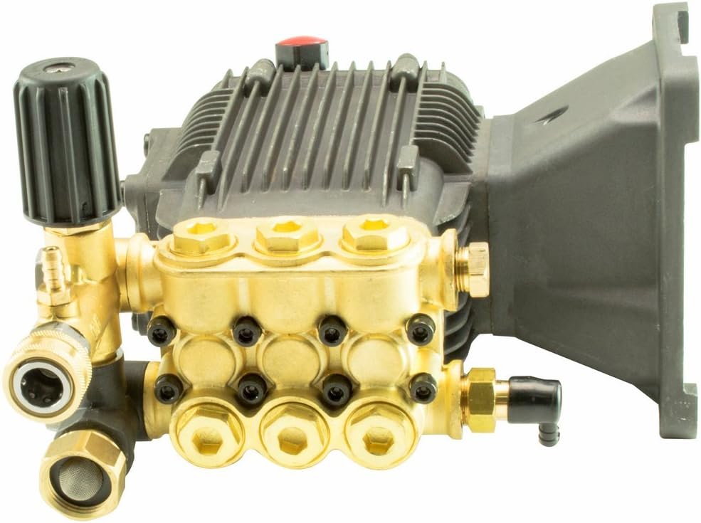 Triplex Power Pressure Washer Pump 5 GPM 3200 PSI 3600 RPM 1' Hollow Shaft with Unloader