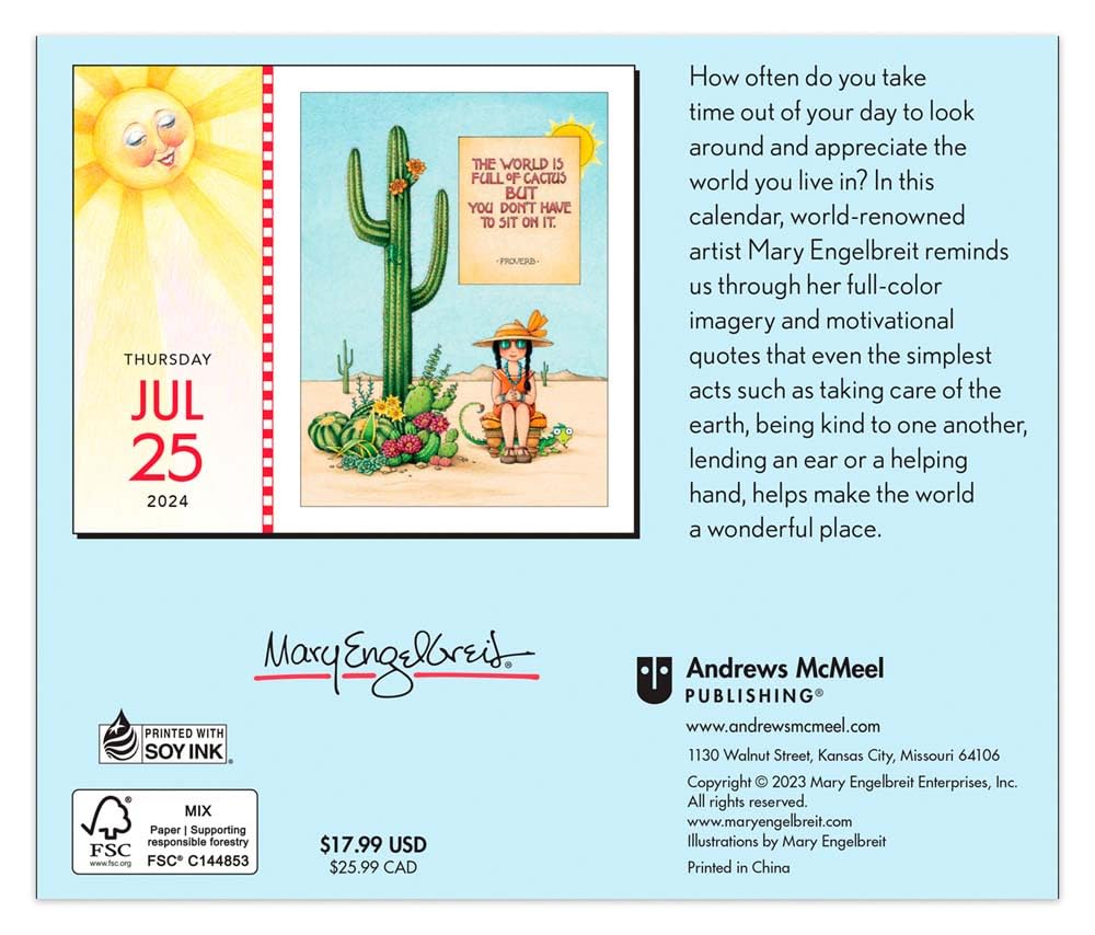Mary Engelbreit's 2024 Day-to-Day Calendar: What a Wonderful World