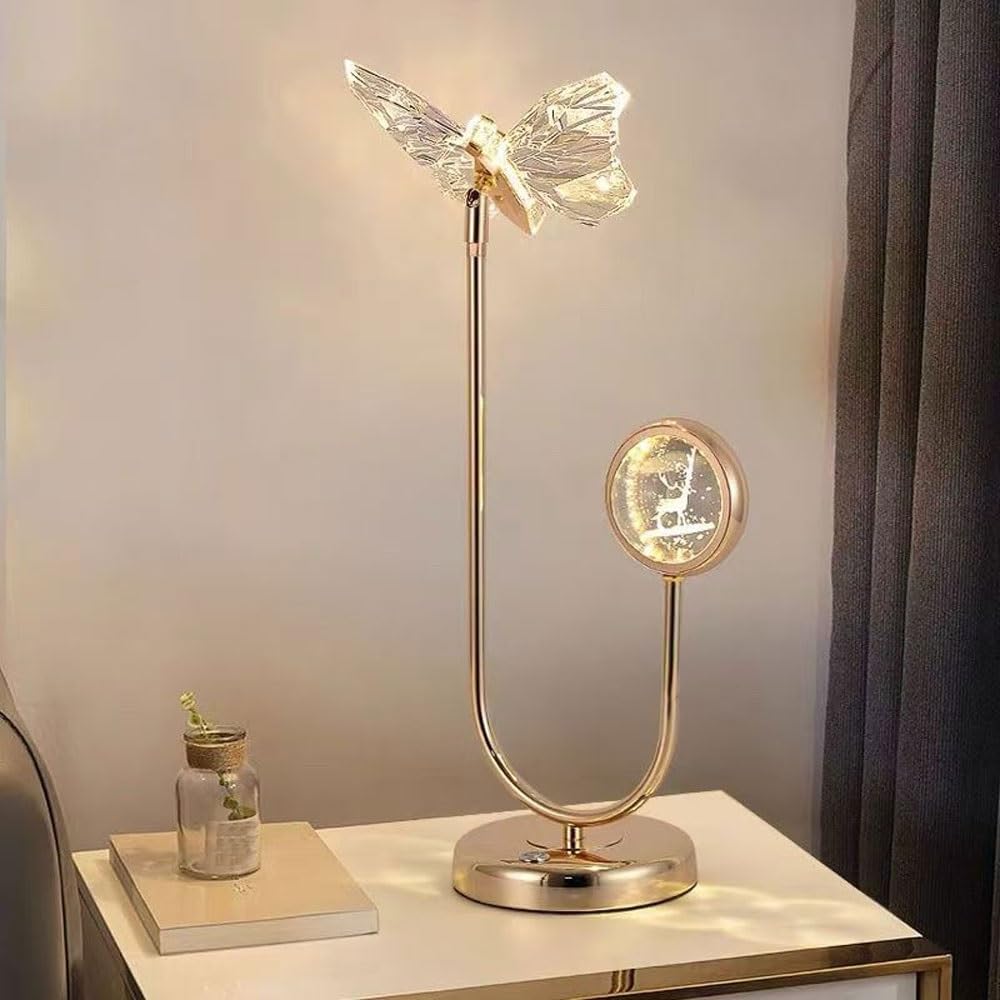 Crystal Table lamp Yilu Has You Crystal Butterfly Bedroom Study Bedside Lamp Desk Table Lamps
