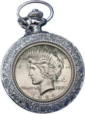 U.S. Engraved Peace Dollar Pocket Watch