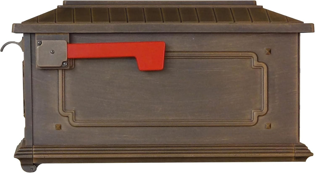 Special Lite Kingston Curbside Mailbox - Copper Aluminum Mailbox for Post Mount - SCK-1017-CP