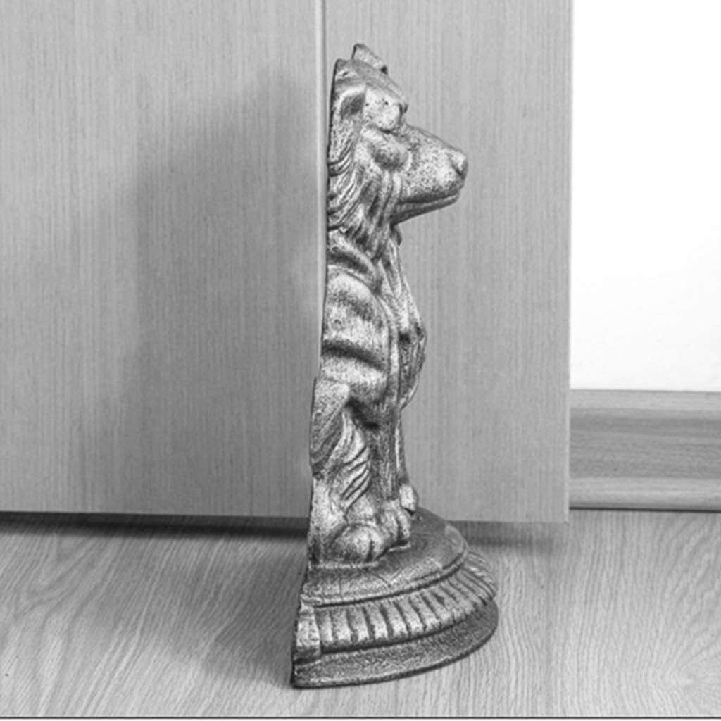 Door Stopper Door Stops Door Wedge Cast Iron Door Stops Anti-Collision Door Puppy Sculpture Decorative Door Wedge Door Stops for Heavy Doors (Brass 32.5 * 23.5 * 10.5cm)