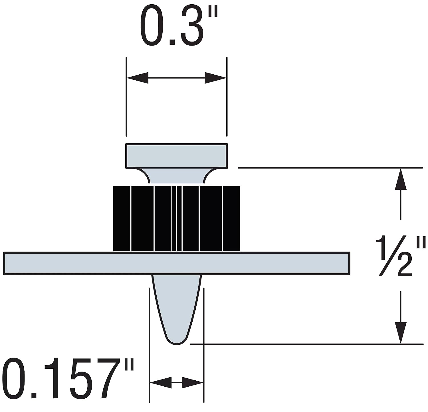 Simpson Strong-Tie PDPAWL-50K PDPAWL.157-in. x 1/2-in. Powder-Actuated Knurled Drive Pin w/ 1-in. Washer (100-Qty) (Pack of 10)