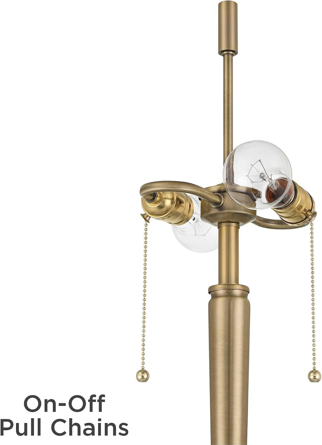 Possini Euro Design Brandi 27 1/2' Tall Modern Glam Luxury Table Lamp Pull Chain Gold Brass Finish Metal Marble Single White Shade Living Room Bedroom Bedside Nightstand House Office Home Reading