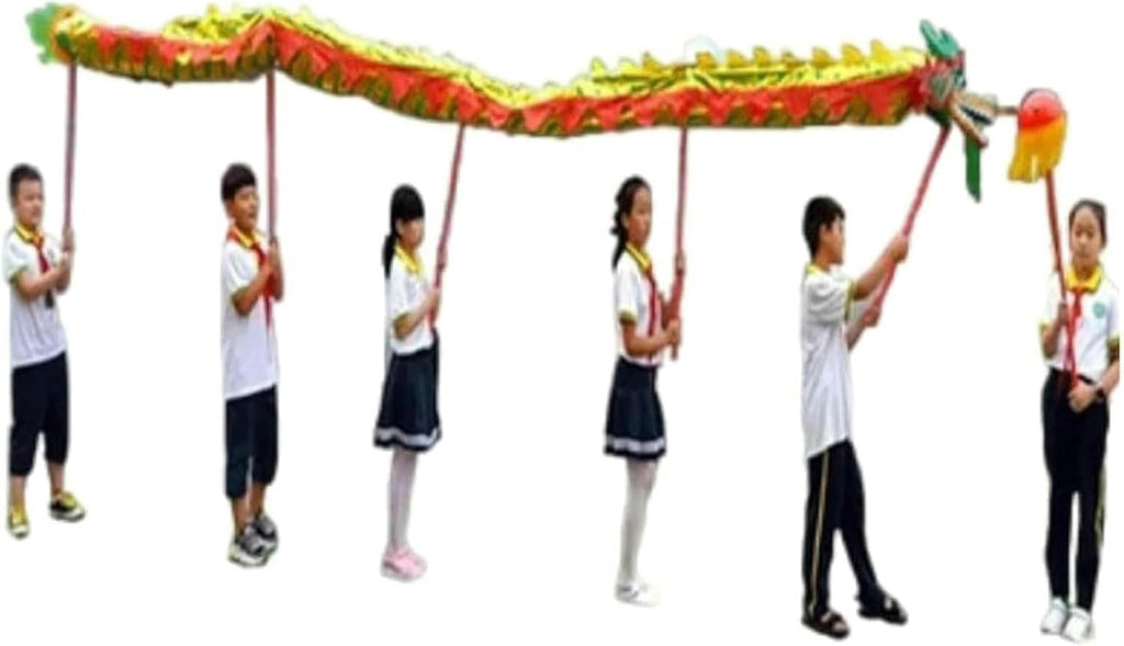 Plastic Dragon Ribbon Streamer 5 Meters Silk Chinese Dragon Dance Traditional Props for Folk Performance Festival Show~/