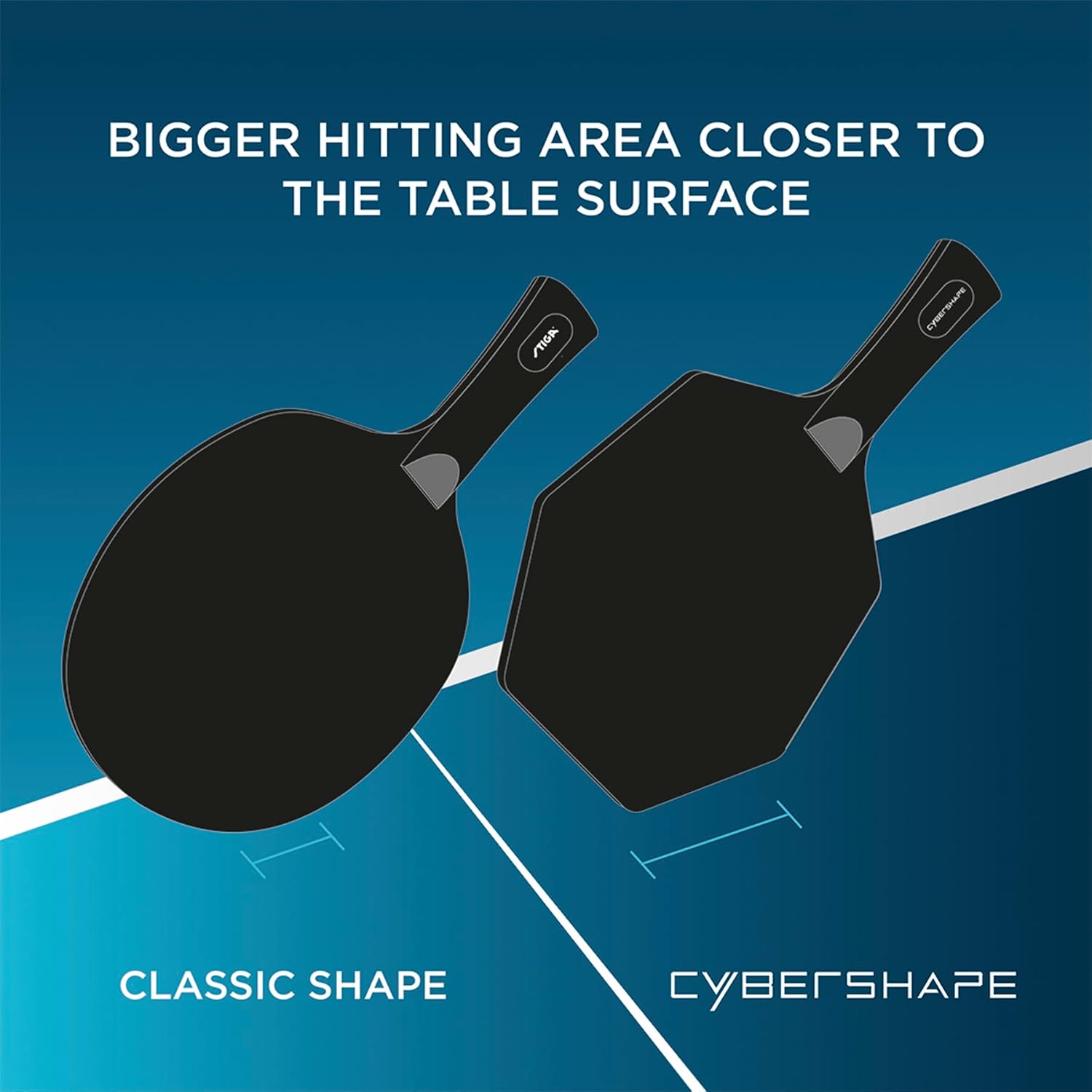 STIGA Cybershape Wood Table Tennis Blade I Superior Control & Enhanced Grip for Offensive Play