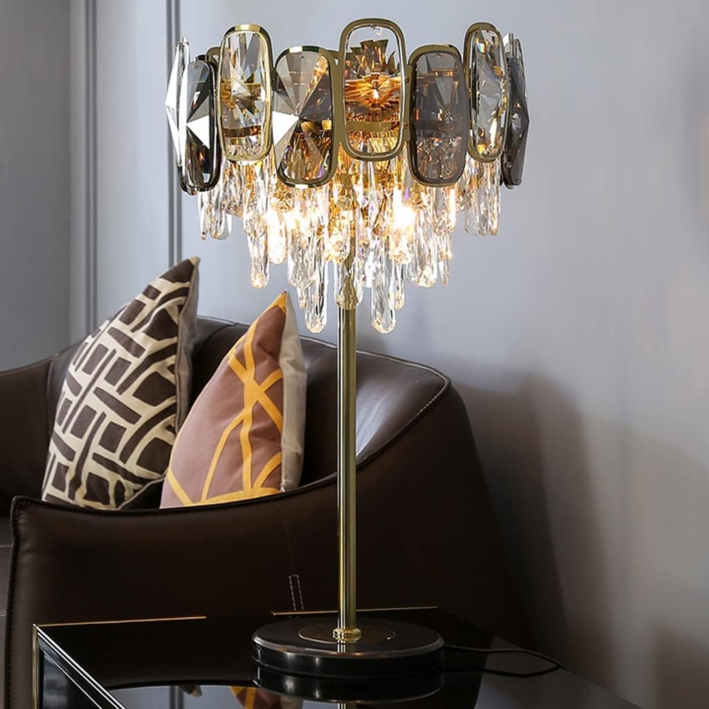 Luxury Retro Crystal Bedside Table Lamp Modern Creative Bedside Table Lamp Living Room Bedroom Bedside Table Lamp Luxury Home Decoration Lamp