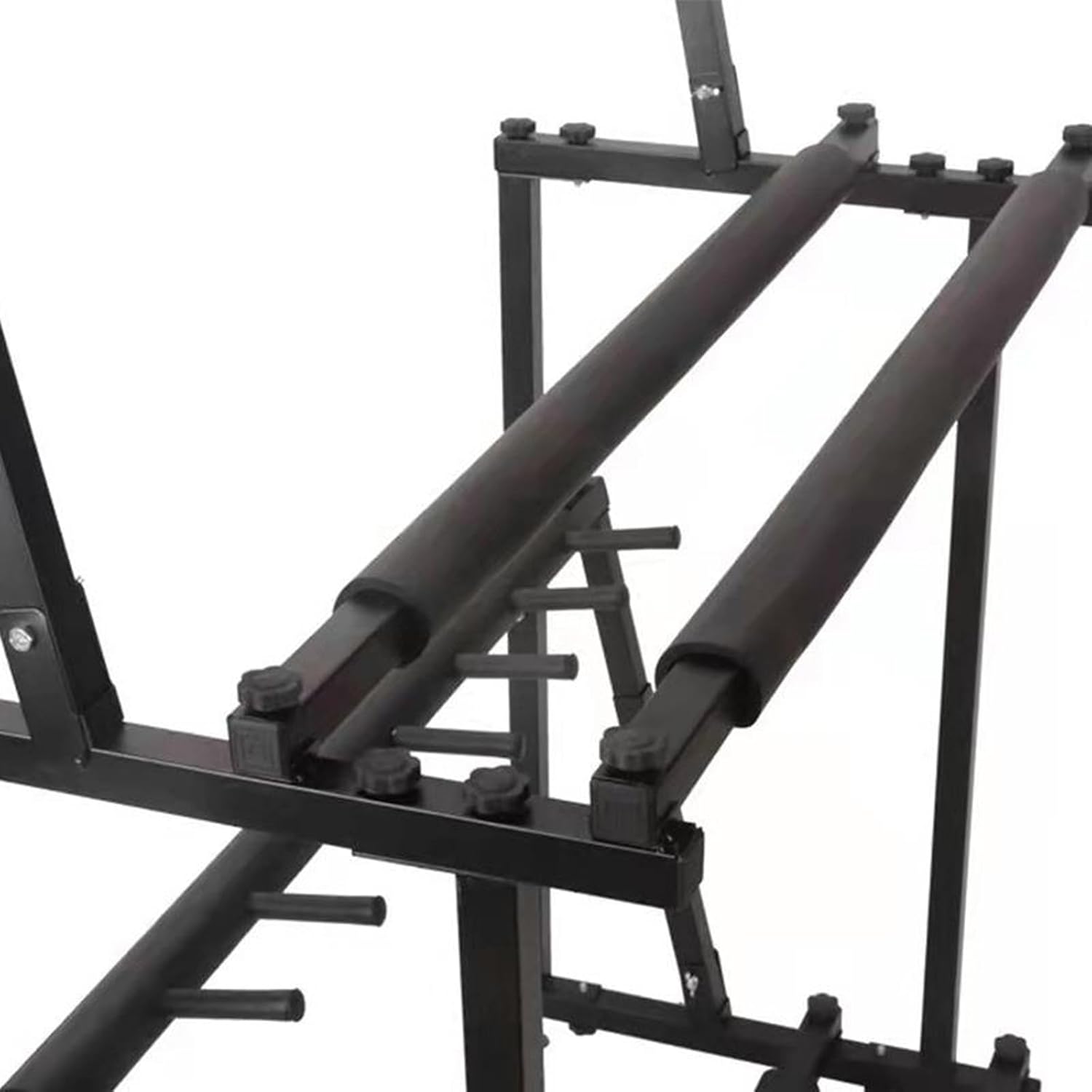 REMYS Commercial Gym Exercise Ball Holder Kids Adults Tennis Racket Storage Rack Height Adjustable, Racquet Training Equipment for Garage Backyar Tennis Court, Floor-Standing Display Stand