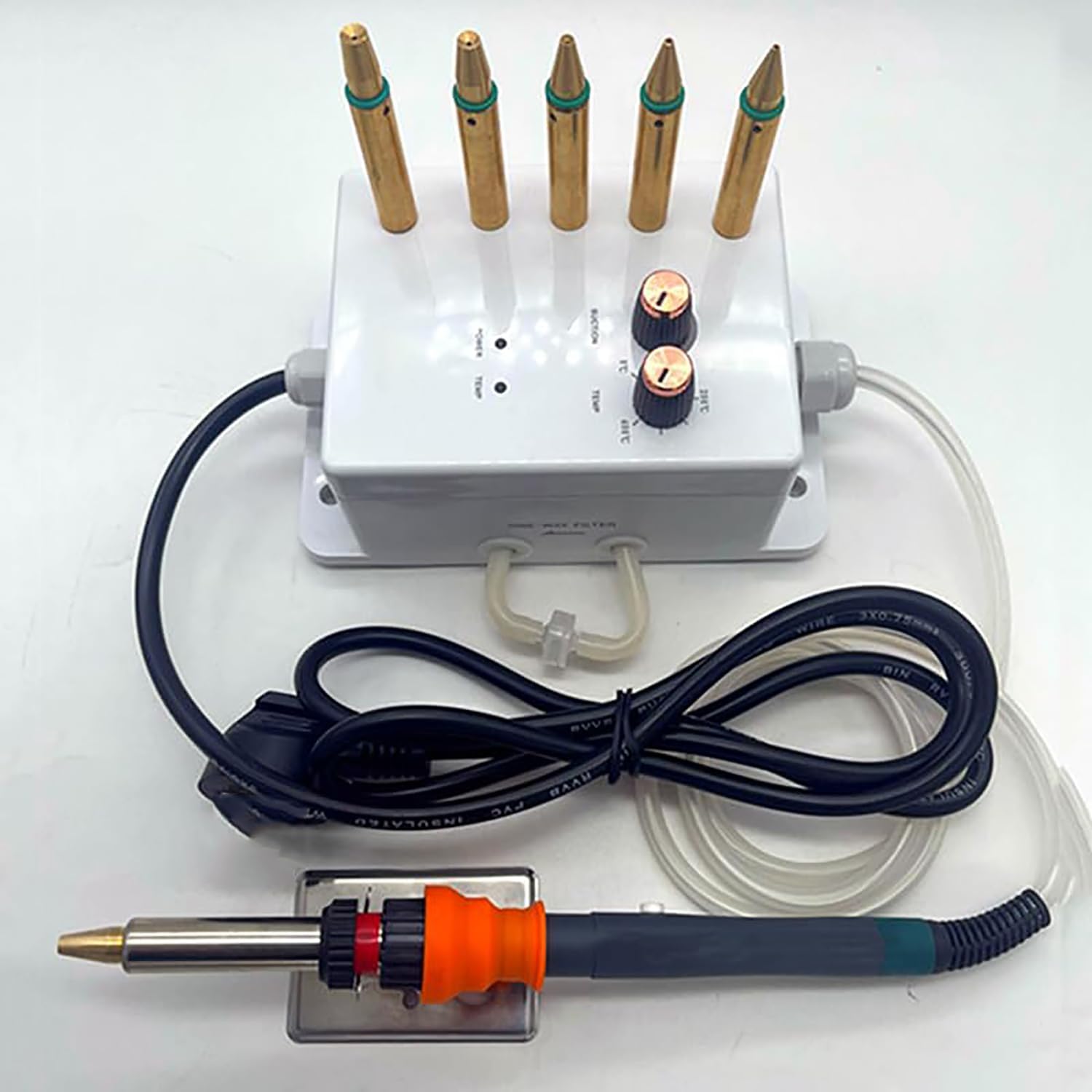 Bedazzling Kit for Clothe，Rhinestone Applicator Tool, with 6-Piece Brass Setting Tip, Adjustable Temperature and Suction, for Clothes Shoes Hats Fabric Crafts