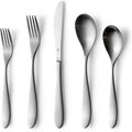 Danialli Matte Silverware Set, 18/10 Stainless Steel Satin Flatware, Modern Brushed Finish Cutlery, Dishwasher Safe & Durable, Built to Last (40-Piece, Marettimo)