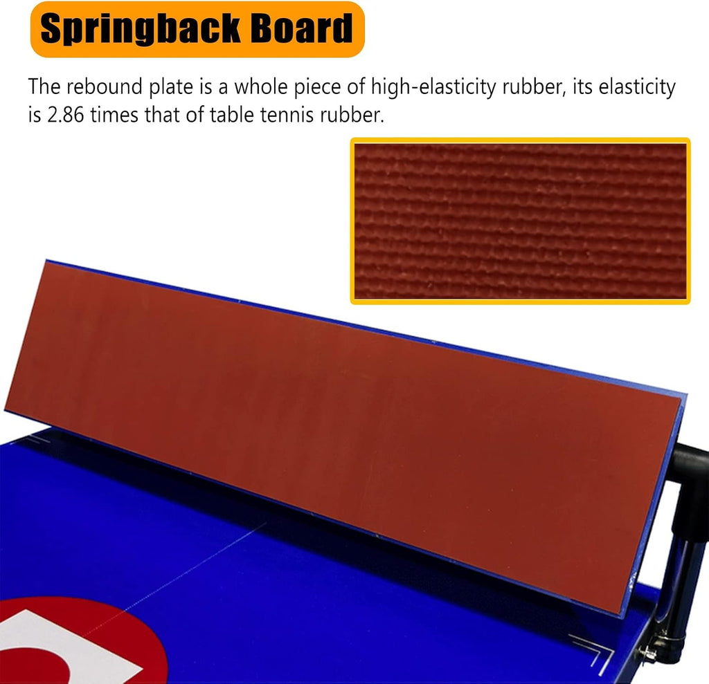 Professional Table Tennis Sparring Training Machine Kit, with Rebound Board & Ping-Pong Table, Folding Ping Pong Self Practice Equipment for Gym Studio Community