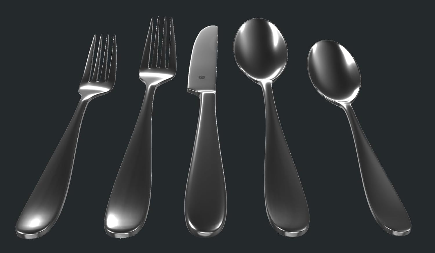 Danialli Silverware Set for 6 – 18/10 Stainless Steel Flatware, Mirror Finish, Dishwasher Safe, Durable and Balanced Utensils, Modern Tableware (30-Piece Set, Fidenza)