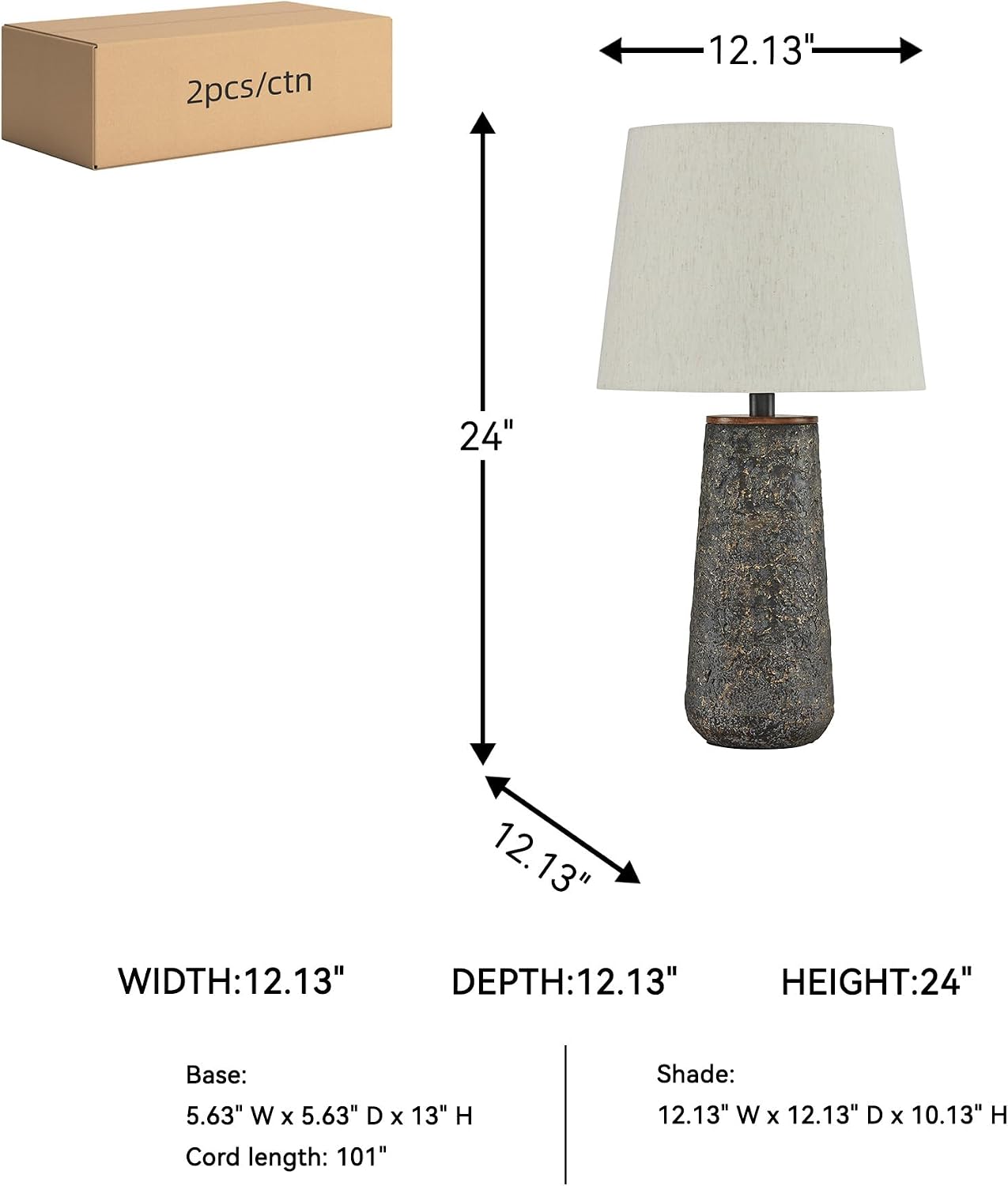 Signature Design by Ashley Chaston Casual Modern Table Lamp Set, 2 Count, Antique Bronze Finish
