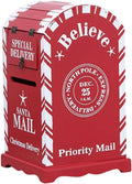 Key Drop Box Creative Mailbox Wooden Drop Box Medium Capacity Post Box Cute Christmas Parcel Box Roadside Pole Mount Mail Boxes Easy to Install