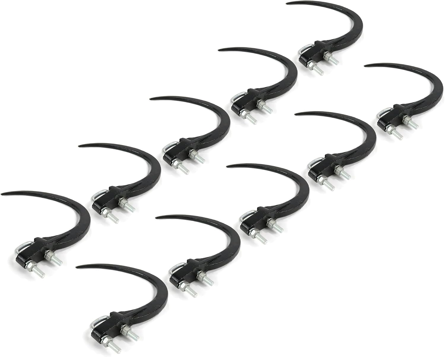 The ROP Shop | (Pack of 10) 9' Hay Accumulator Grapple Hook Kits with U-Bolts, Nuts, Washers