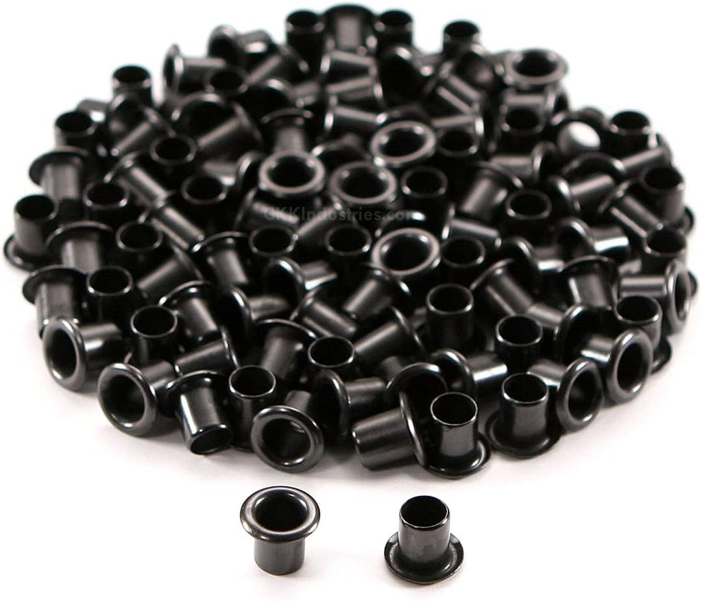 Eyelet Setting Press + #6-9 & #8-9 Eyelet Bundle - (Master Series Press) - (Includes: Arbor Press, 3/16 + 1/4 Eyelet Setting Dies) - (#6-9 & #8-9 Black Coated Eyelets) - for DIY Hobby & C