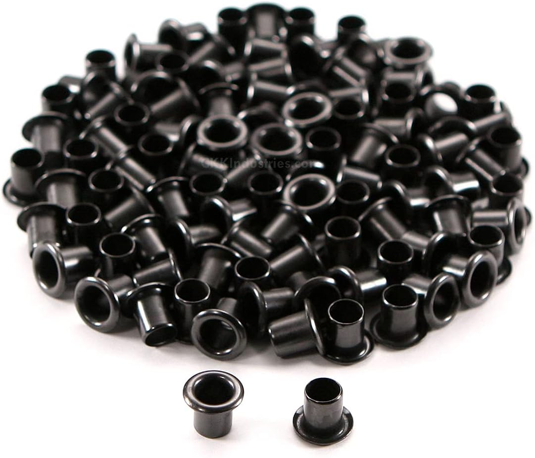 Eyelet Setting Press + #6-9 & #8-9 Eyelet Bundle - (Master Series Press) - (Includes: Arbor Press, 3/16 + 1/4 Eyelet Setting Dies) - (#6-9 & #8-9 Black Coated Eyelets) - for DIY Hobby & C