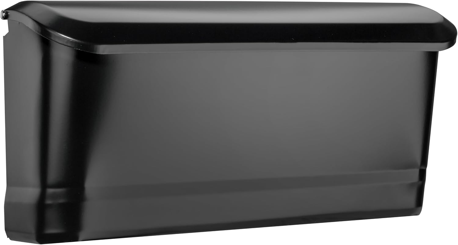 Architectural Mailboxes Cielo™ Vertical Wall-Mounted Mailbox for Outside, Rust-Resistant Galvanized Steel Metal Small Mail Box, Black (Pack of 6)