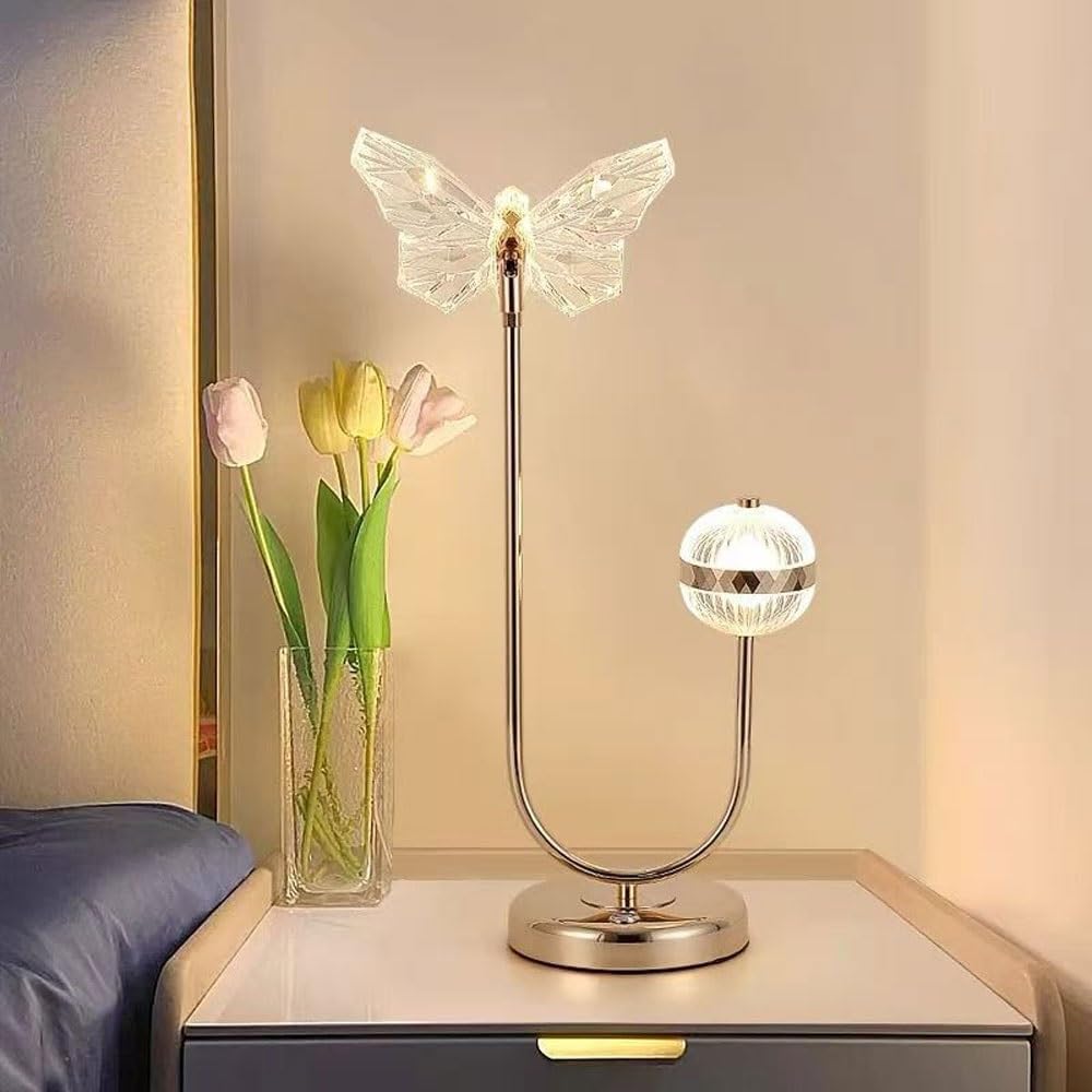 Crystal Table lamp Yilu Has You Crystal Butterfly Bedroom Study Bedside Lamp Desk Table Lamps