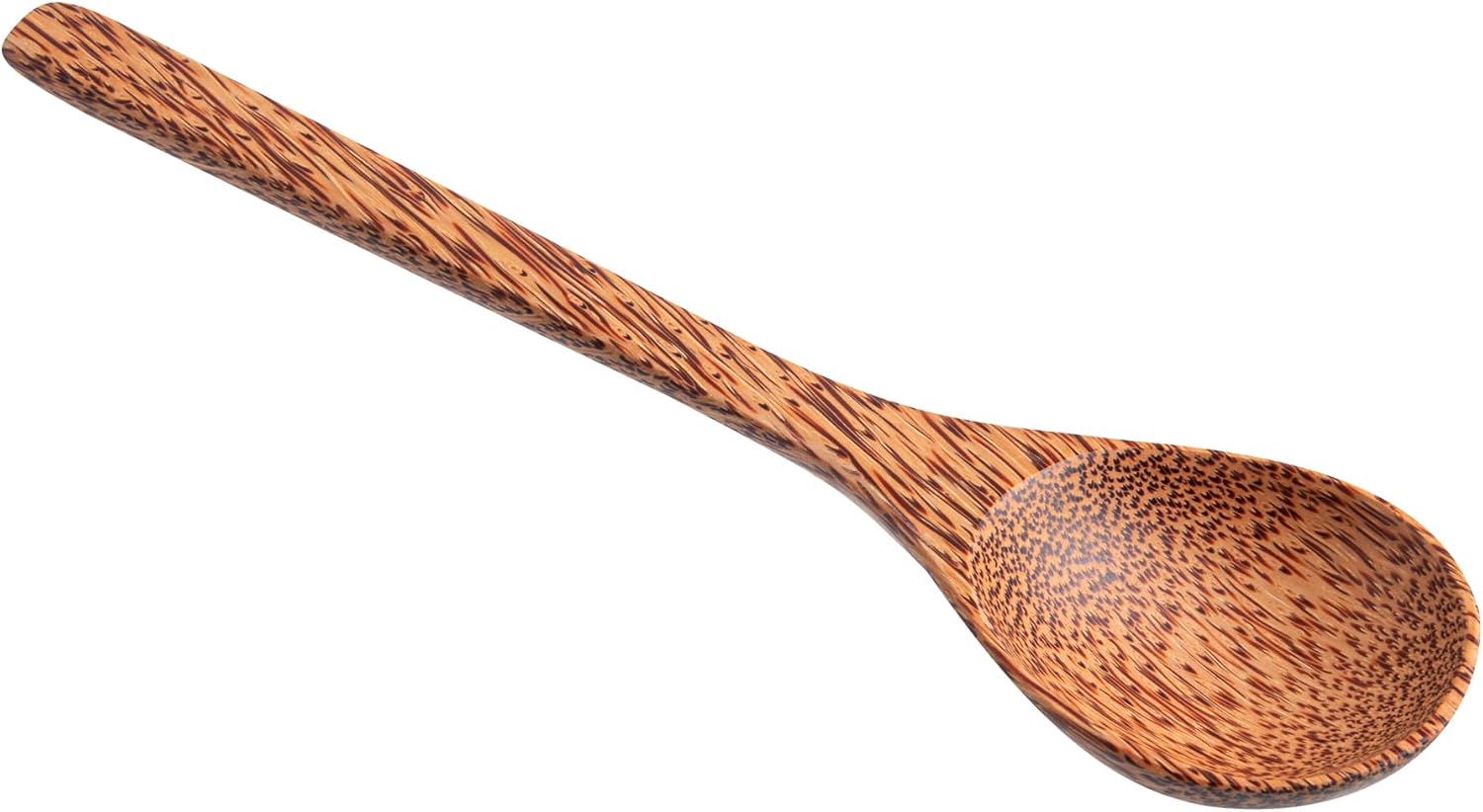 Restaurantware Serving Spoons, 10.75 Inch Pack of 10 Handmade Greaseproof Coconut Spoons for Serving, Wooden Serving Spoon with Lacquered Finish for Appetizers, Desserts, Buffet