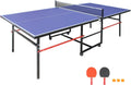 4/6/8/9 ft Professional Table Tennis Table Ping-Pong Tables Set Foldable & Portable Tables with Removable Net 2 Table Tennis Paddles and 3 Balls Easy Assembly