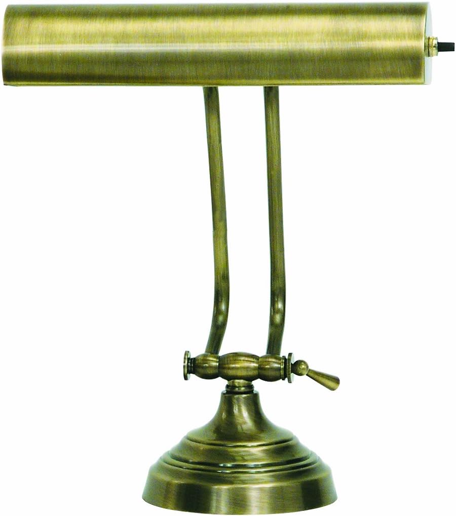 House Of Troy AP10-21-71 Advent Collection 10-1/2-Inch Adjustable Piano/Desk Portable Lamp, Antique Brass
