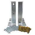 Adjustable Half Post Bracket for Repairing and Strengthening Post, Sturdy Mailbox Post Anchors, Pavilion Deck Railing Column Base Fit 1x1 2x2 3x3 4x4 1x2 2x3 2x4 Post(4PCS)