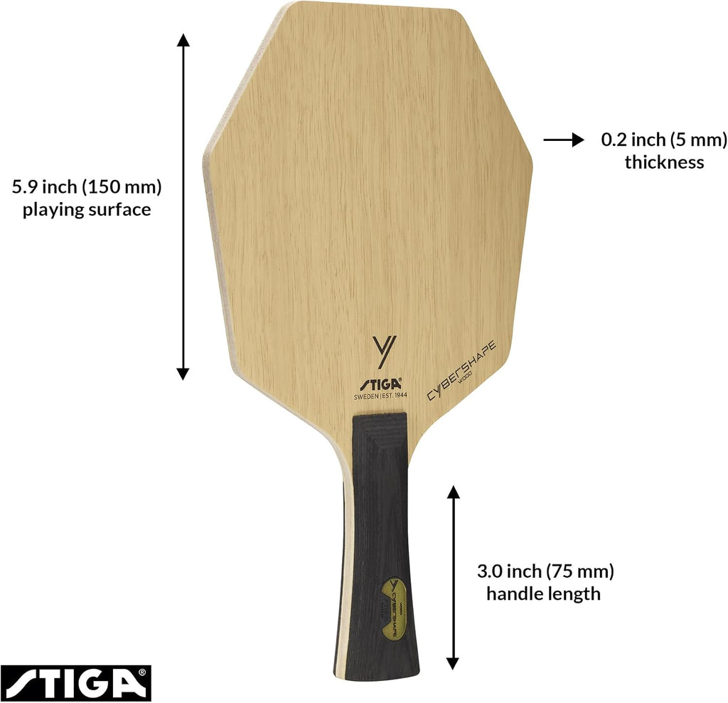 STIGA Cybershape Wood Table Tennis Blade I Superior Control & Enhanced Grip for Offensive Play