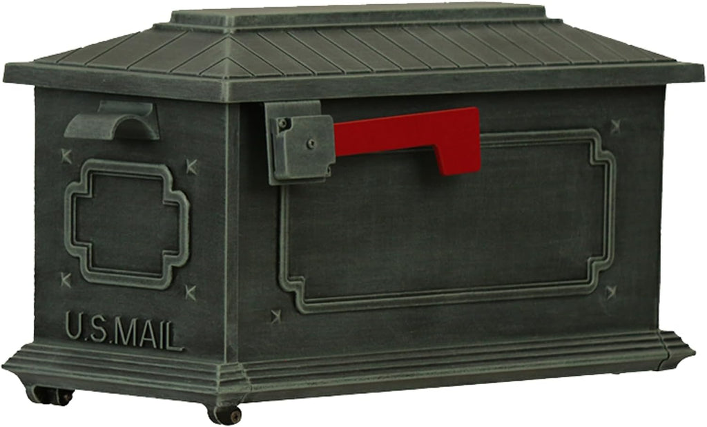 Special Lite Kingston Curbside Mailbox - Verde Green Aluminum Mailbox for Post Mount - SCK-1017-VG