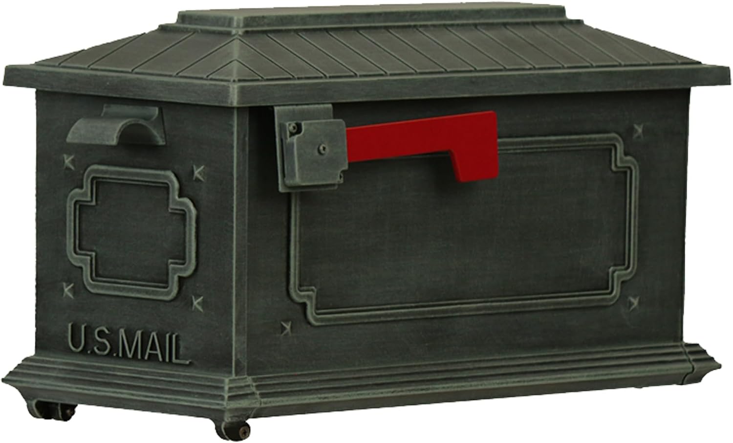Special Lite Kingston Curbside Mailbox - Verde Green Aluminum Mailbox for Post Mount - SCK-1017-VG