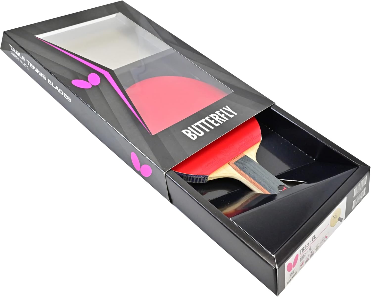 TB5 Alpha Pro-Line Table Tennis Racket | Medium Fast Blade and Rubber Combination | Featuring Sriver EL | Recommended for Advanced Tournament Level Players