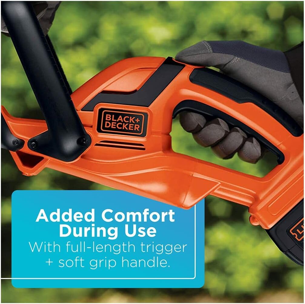BLACK+DECKER 40V MAX Hedge Trimmer, Cordless, 24-Inch Blade, Battery and Charger Included (LHT2436) | Battery and Charger Included