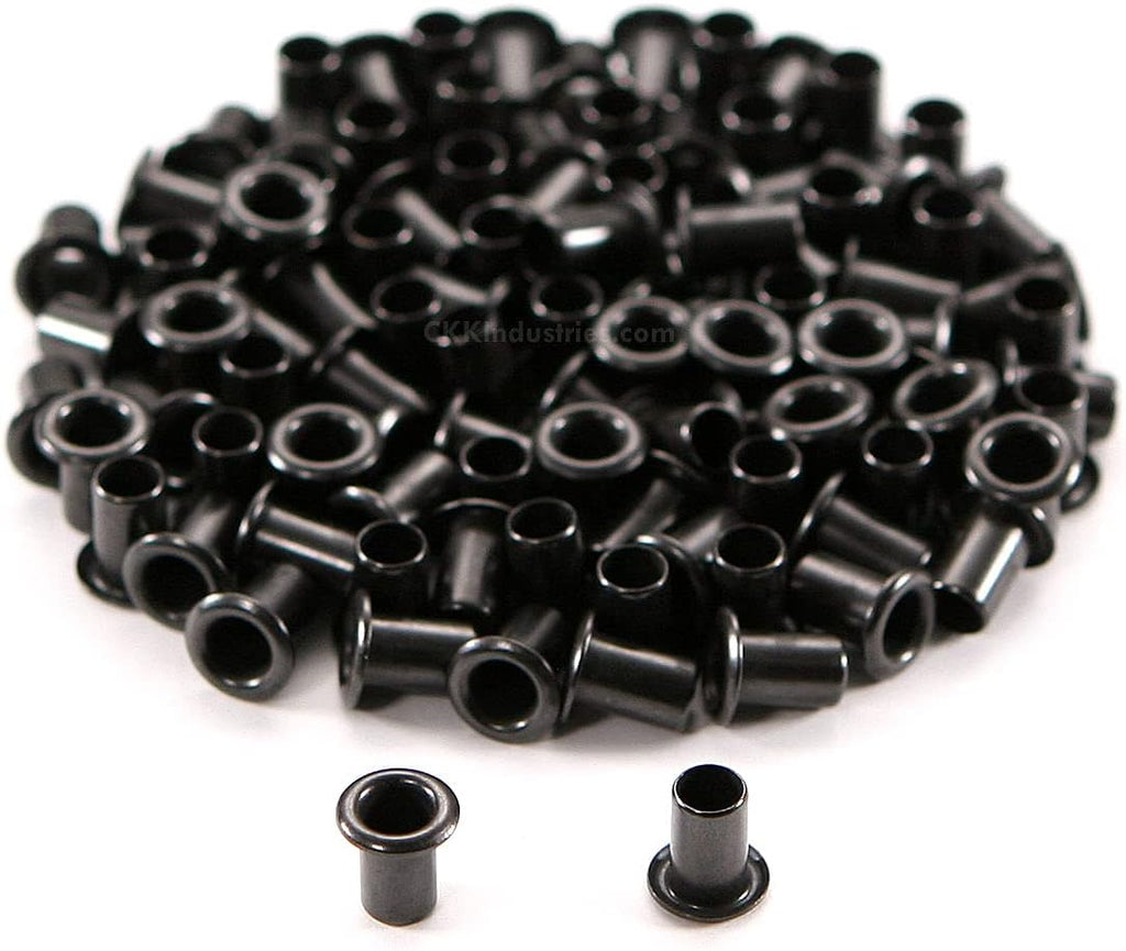 Eyelet Setting Press + #6-9 & #8-9 Eyelet Bundle - (Master Series Press) - (Includes: Arbor Press, 3/16 + 1/4 Eyelet Setting Dies) - (#6-9 & #8-9 Black Coated Eyelets) - for DIY Hobby & C