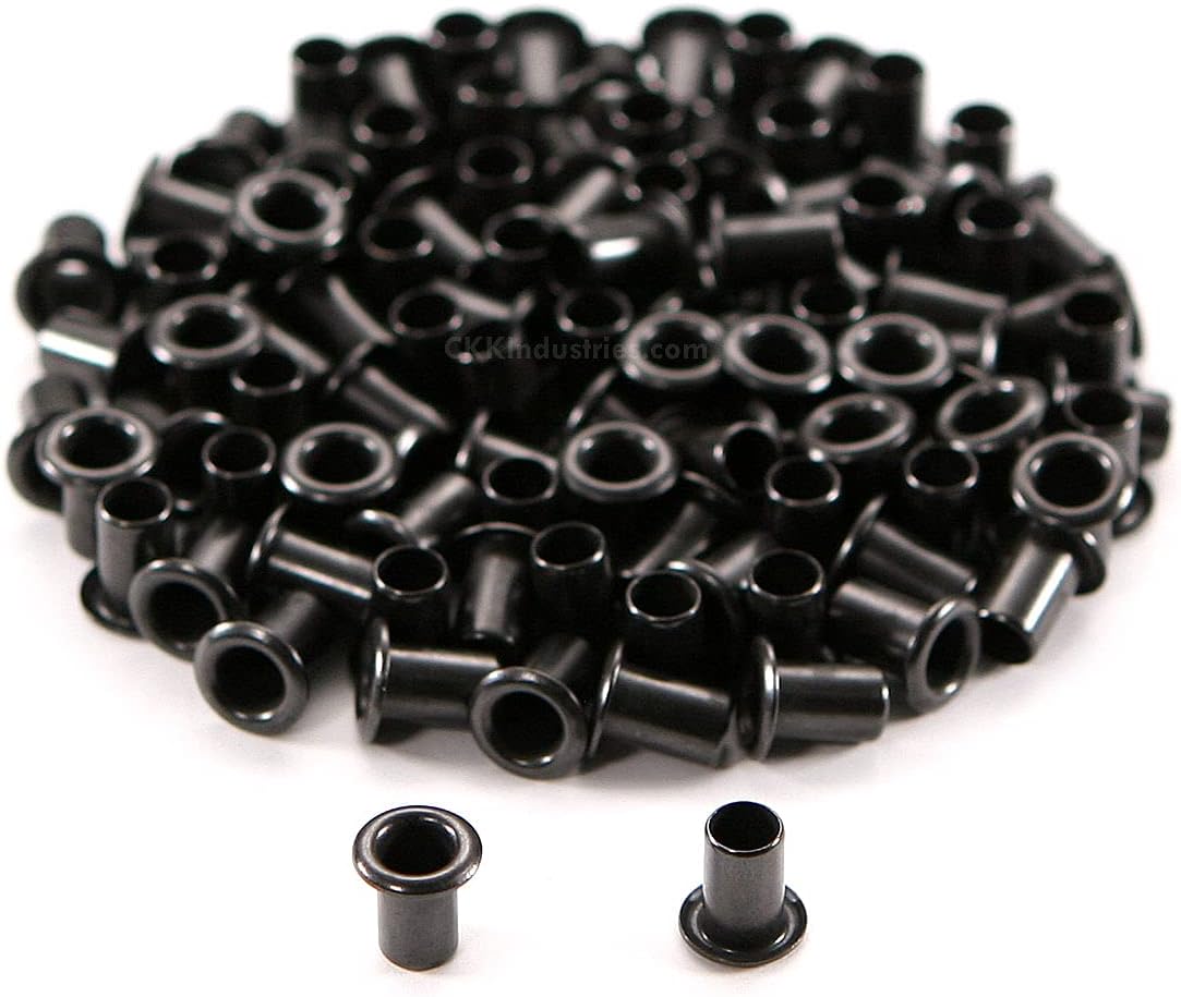 Eyelet Setting Press + #6-9 & #8-9 Eyelet Bundle - (Master Series Press) - (Includes: Arbor Press, 3/16 + 1/4 Eyelet Setting Dies) - (#6-9 & #8-9 Black Coated Eyelets) - for DIY Hobby & C