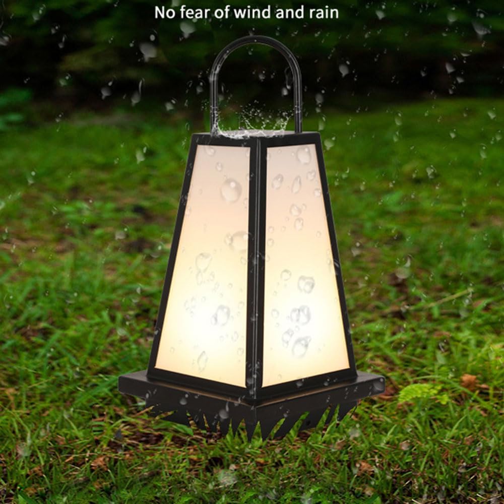 Outdoor Fence Powered Lights Garden Decoration Solar Lantern Post with Pier Mount Base Outside Decorative Floor Lamp Fits 4X4, 5X5 6X6 Wooden Posts, Black/11.8In