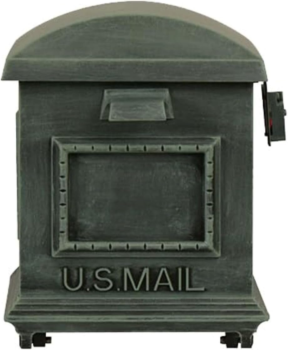Special Lite Traditional Curbside Mailbox - Verde Green Aluminum Mailbox for Post Mount - SCT-1010-VG