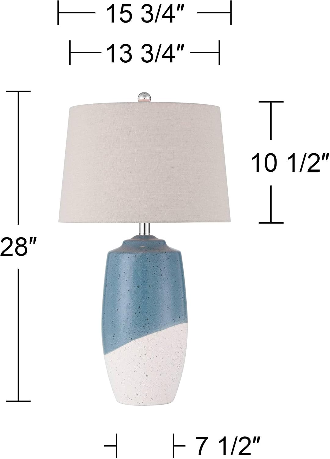 360 Lighting Aegean 28' Tall Coastal Modern Table Lamps Set of 2 Blue White Finish Ceramic Linen Beige Shade Living Room Bedroom Bedside Nightstand House Office Family Reading Kitchen Entryway